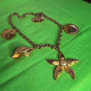 Kenneth Jay Lane jewelry, Vintage, Royal Sea statement necklace.